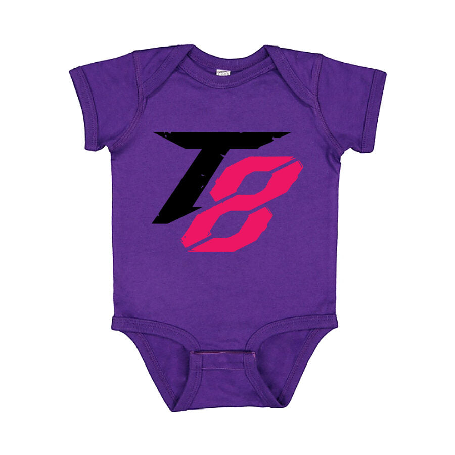 Tekken 8 Black Logo Baby Romper Onesie - Purple