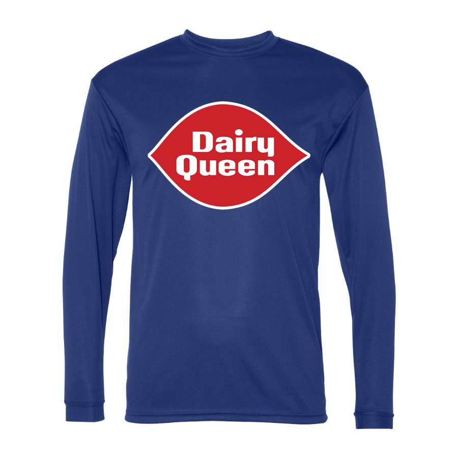 Men's Dairy Queen Polyester Long Sleeve T-Shirt - Royal Blue