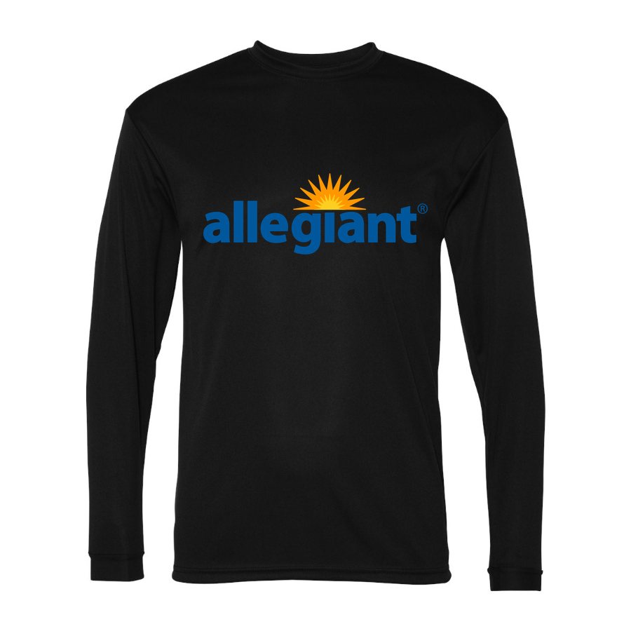 Men's Allegiant Air Polyester Long Sleeve T-Shirt - Black