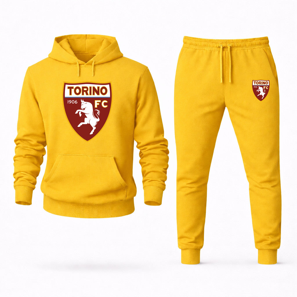 Torino Soccer Hoodie and Joggers Set - Yellow