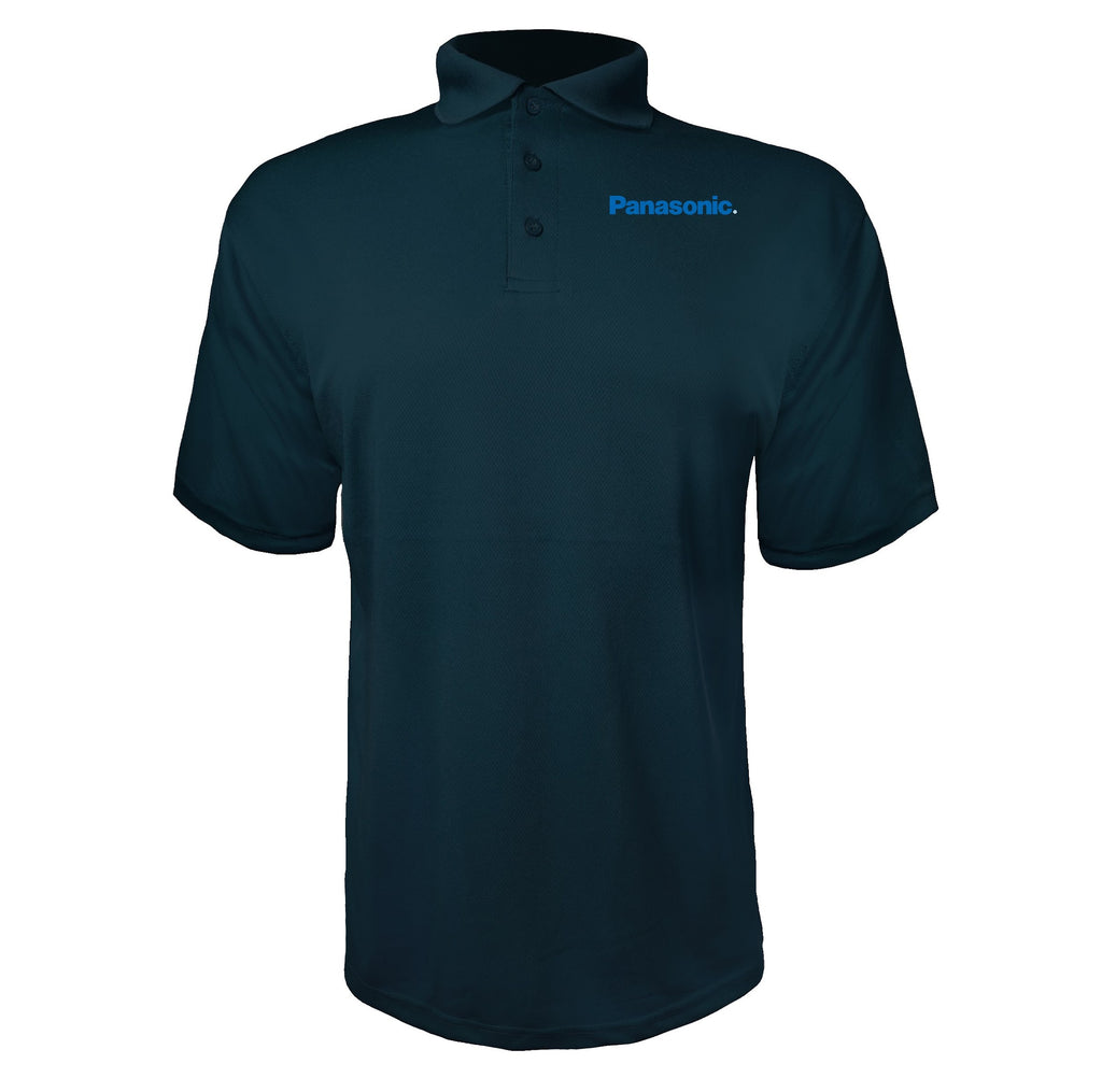 Panasonic men's polyester polo in Navy