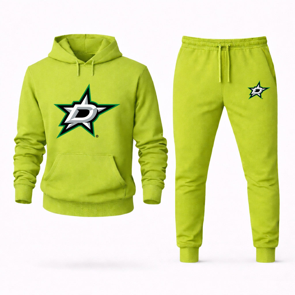 Dallas Stars Hoodie and Joggers Set - Lime Green