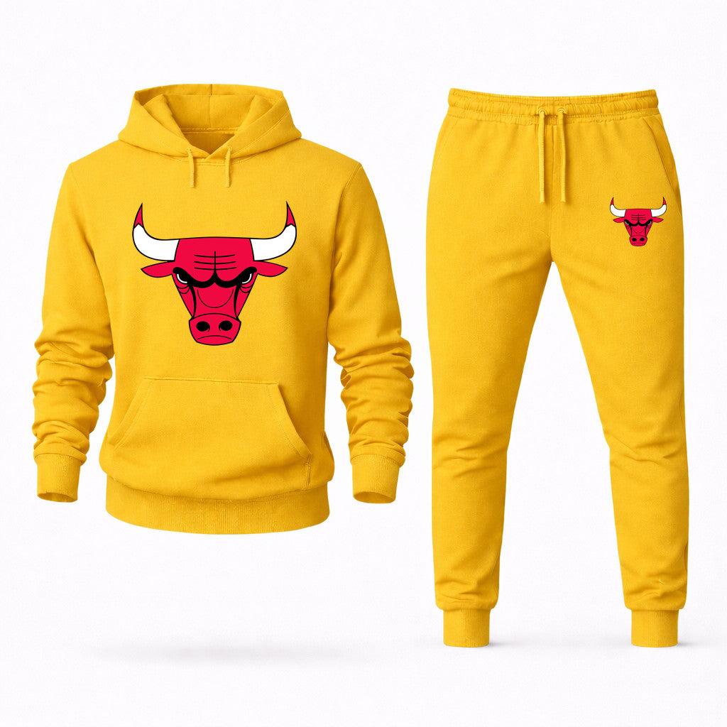 Chicago Bulls Hoodie and Joggers Set - Yellow