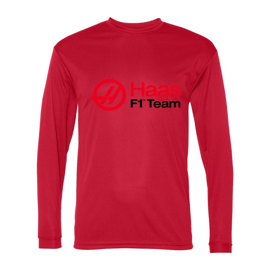 Men's Haas F1 Team Polyester Long Sleeve T-Shirt - Red