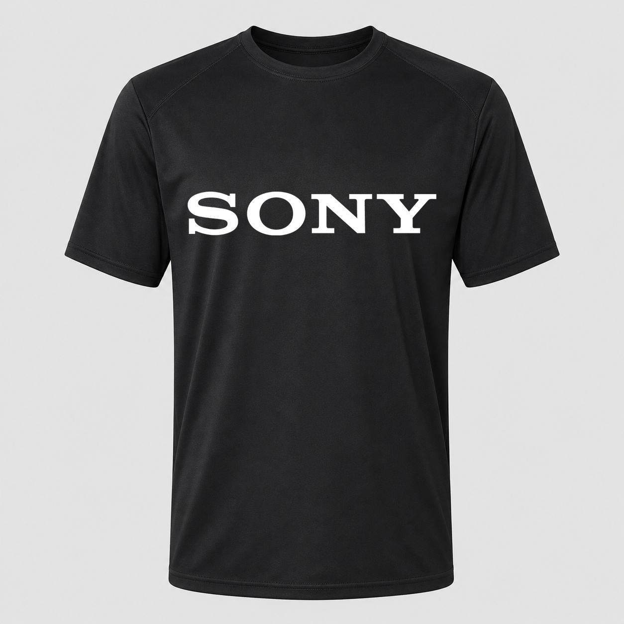 Men's Sony White Performance T-Shirt - Black