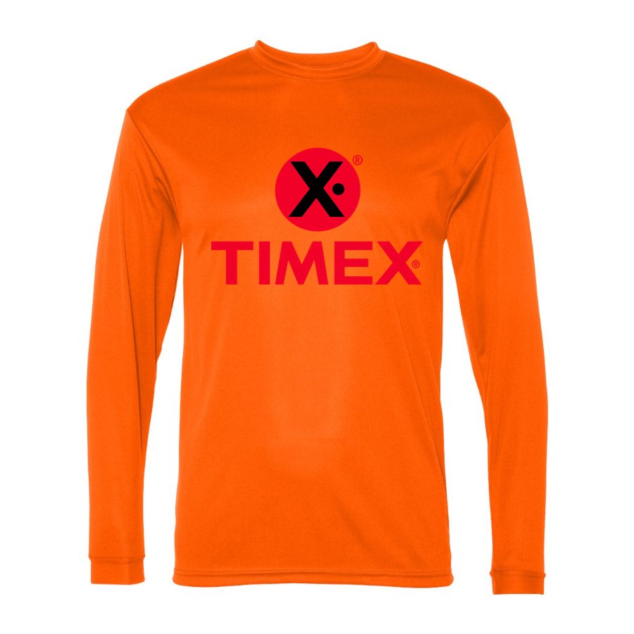 Men's Timex Polyester Long Sleeve T-Shirt - Safety Orange