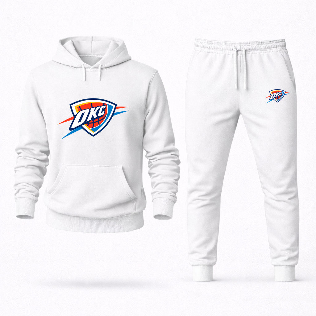 Oklahoma City Thunder Hoodie and Joggers Set - White