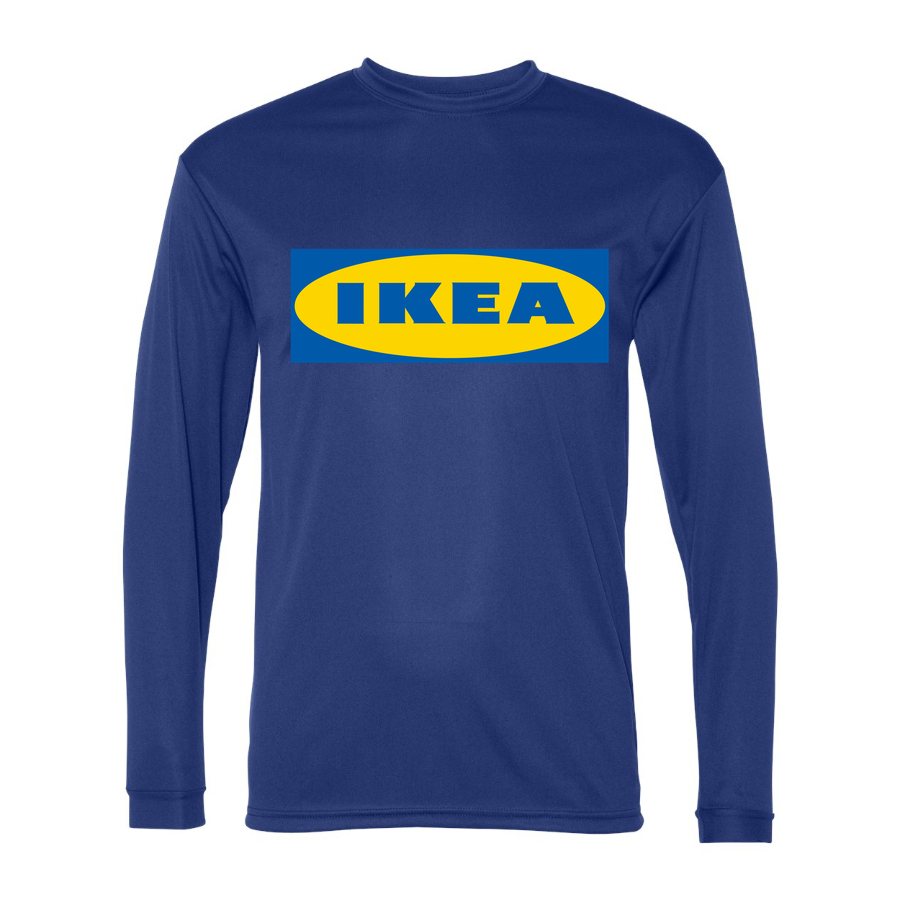 Men's IKEA Polyester Long Sleeve T-Shirt - Royal Blue