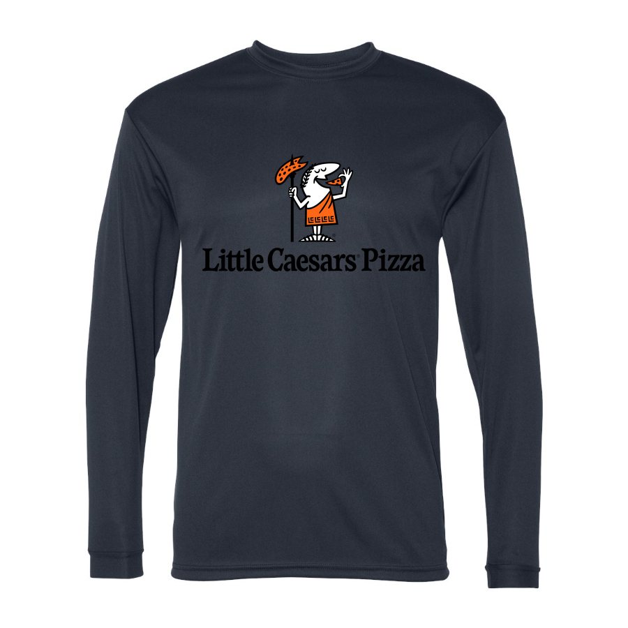Men's Little Caesars Polyester Long Sleeve T-Shirt - Navy