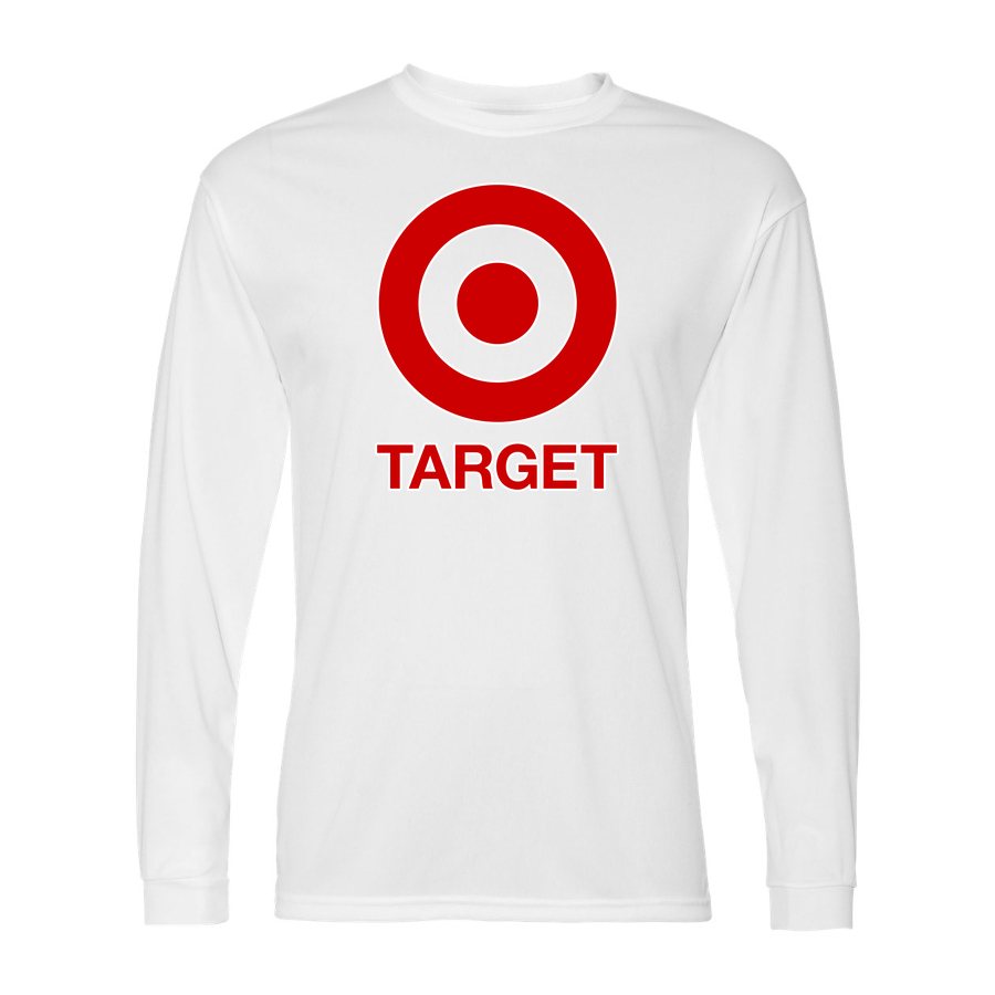 Men's Target Polyester Long Sleeve T-Shirt - White