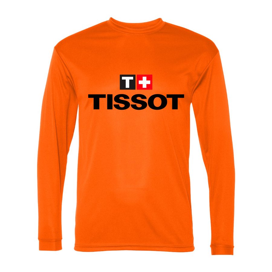 Men's Tissot Polyester Long Sleeve T-Shirt - Safety Orange