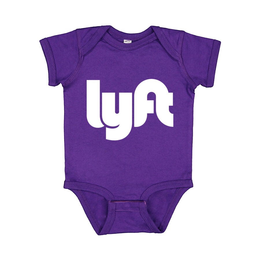 Lyft White Logo Baby Romper Onesie - Purple