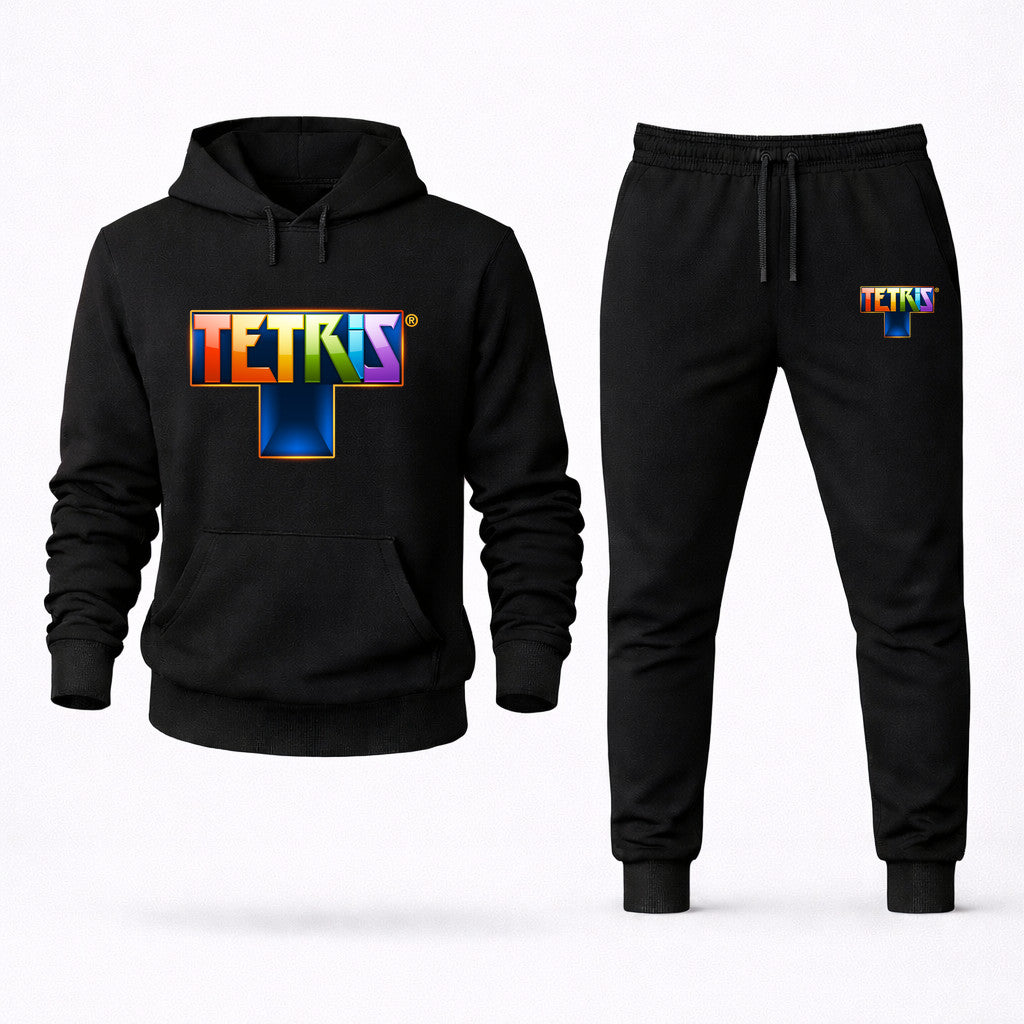 Tetris Hoodie and Joggers Set - Black