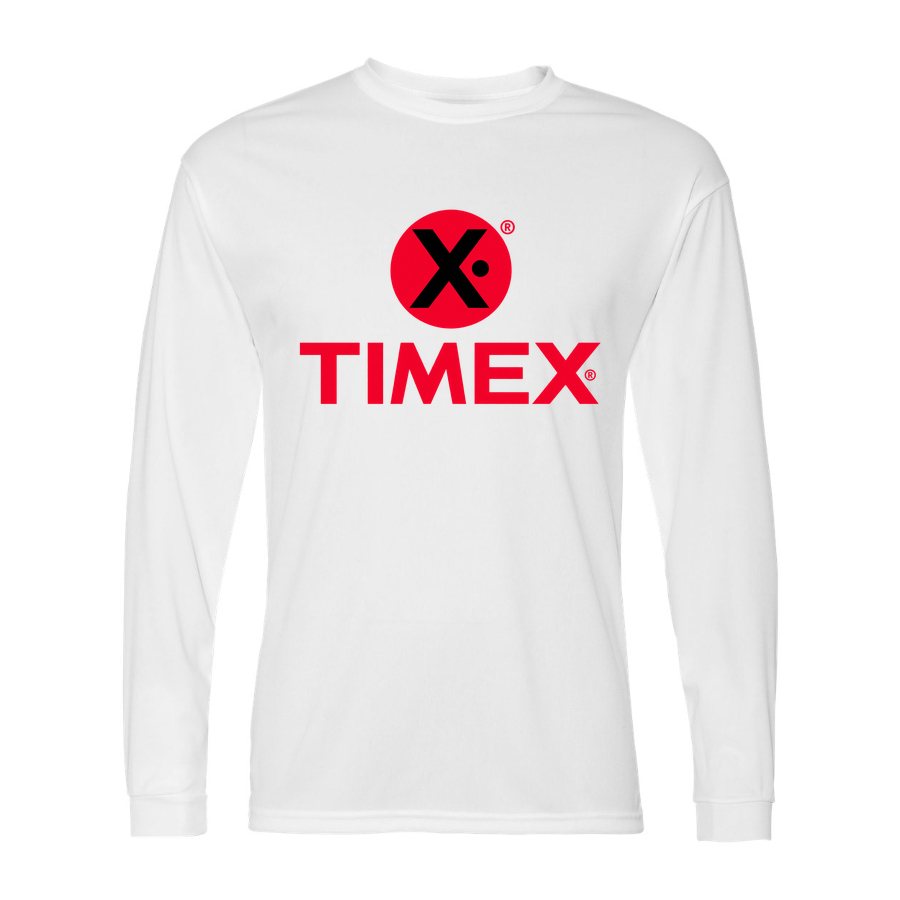 Men's Timex Polyester Long Sleeve T-Shirt - White