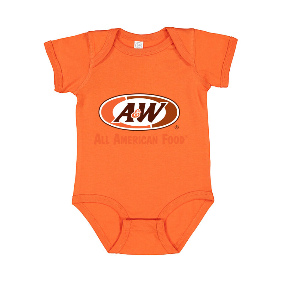 A&W Baby Romper Onesie - Orange