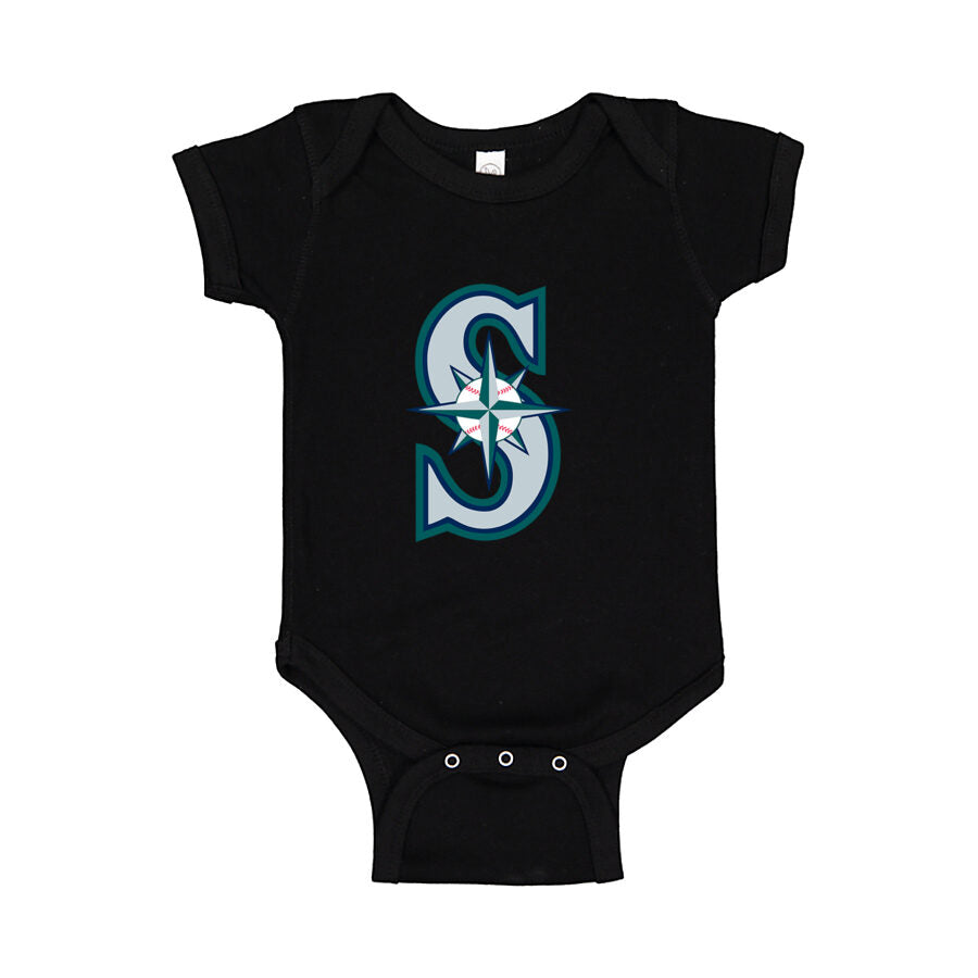 Seattle Mariners Baby Romper Onesie - Black