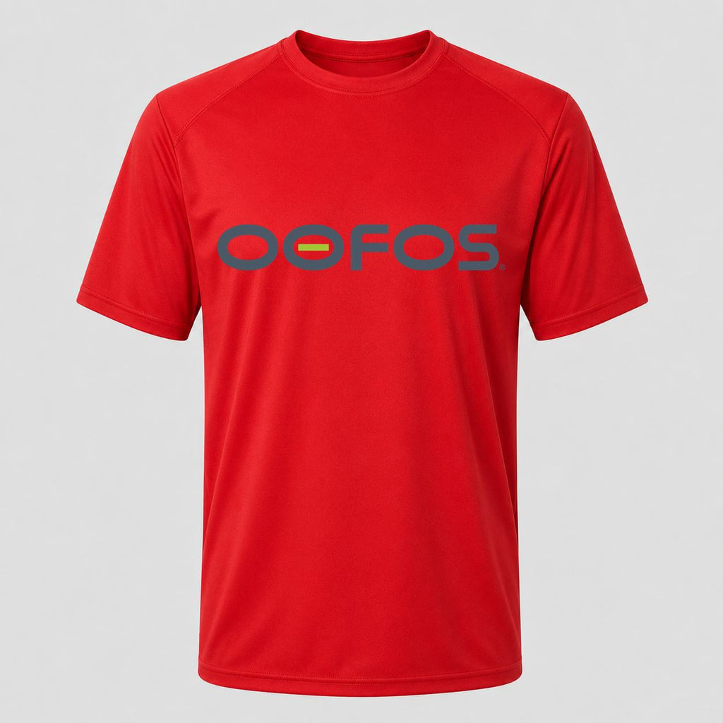 Men's OOFOS Performance T-Shirt - Red