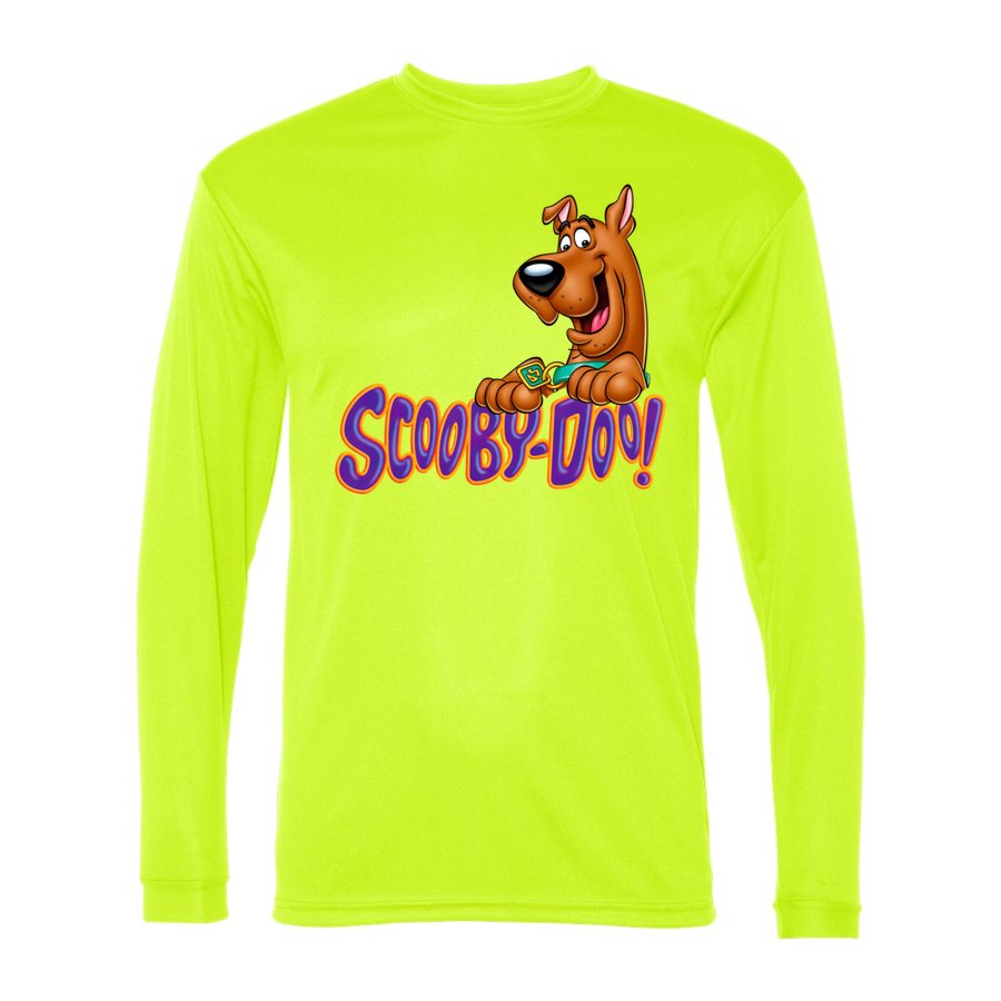 Men's Scooby Doo Polyester Long Sleeve T-Shirt - Safety Yellow