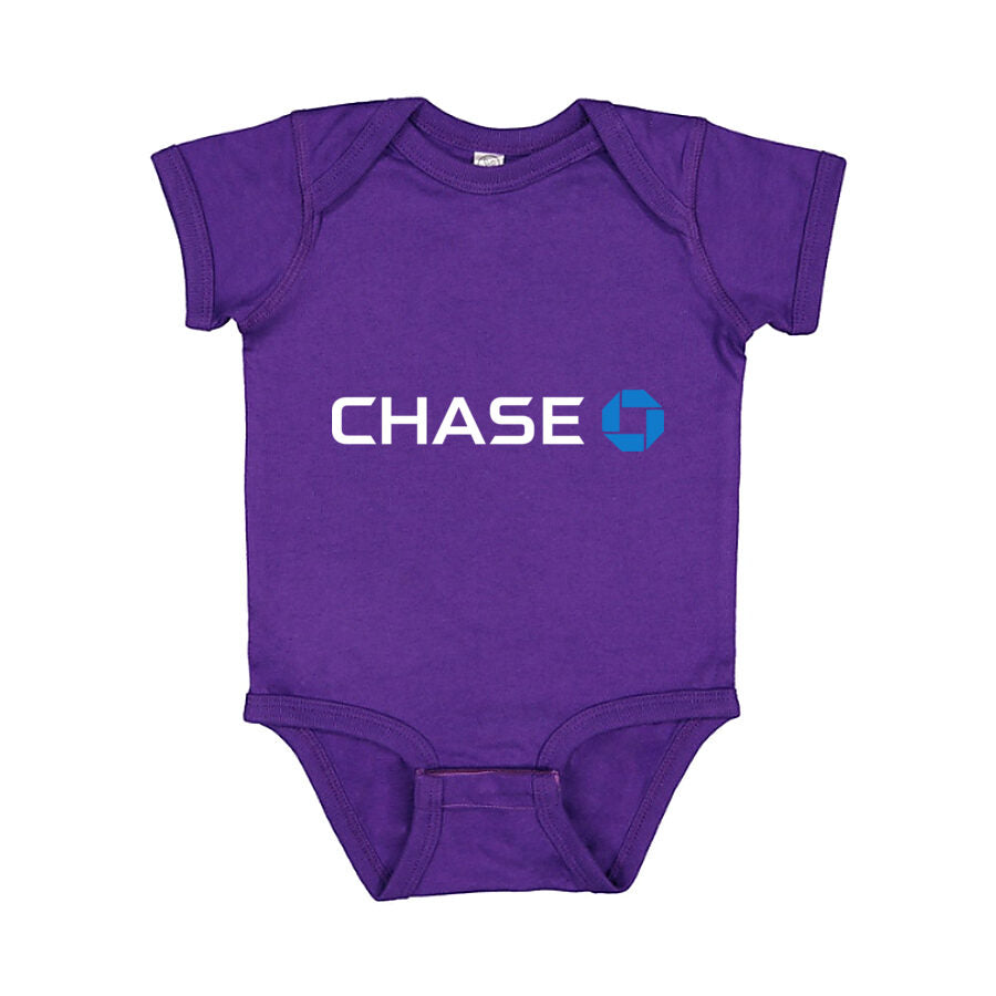 Chase Bank White Logo Baby Romper Onesie - Purple