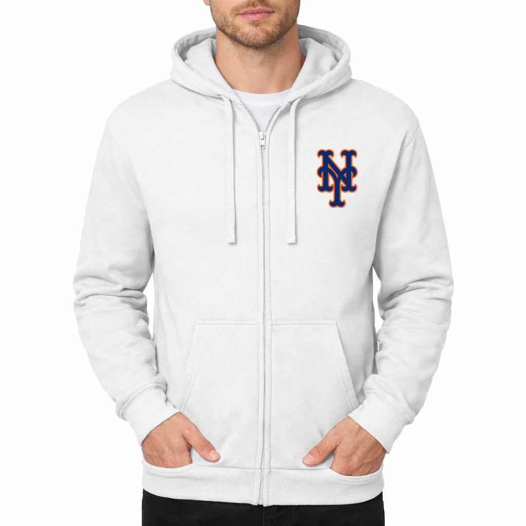 Men's New York Mets Zipper Hoodie - White