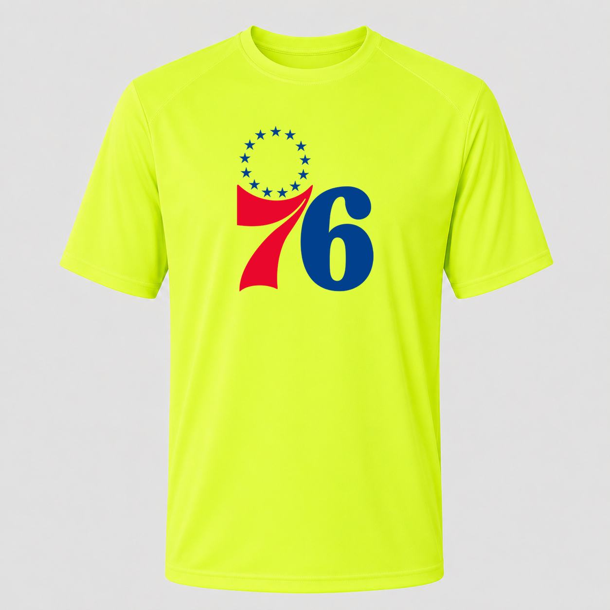 Men's Philadelphia 76ers Performance T-Shirt - Safety Green