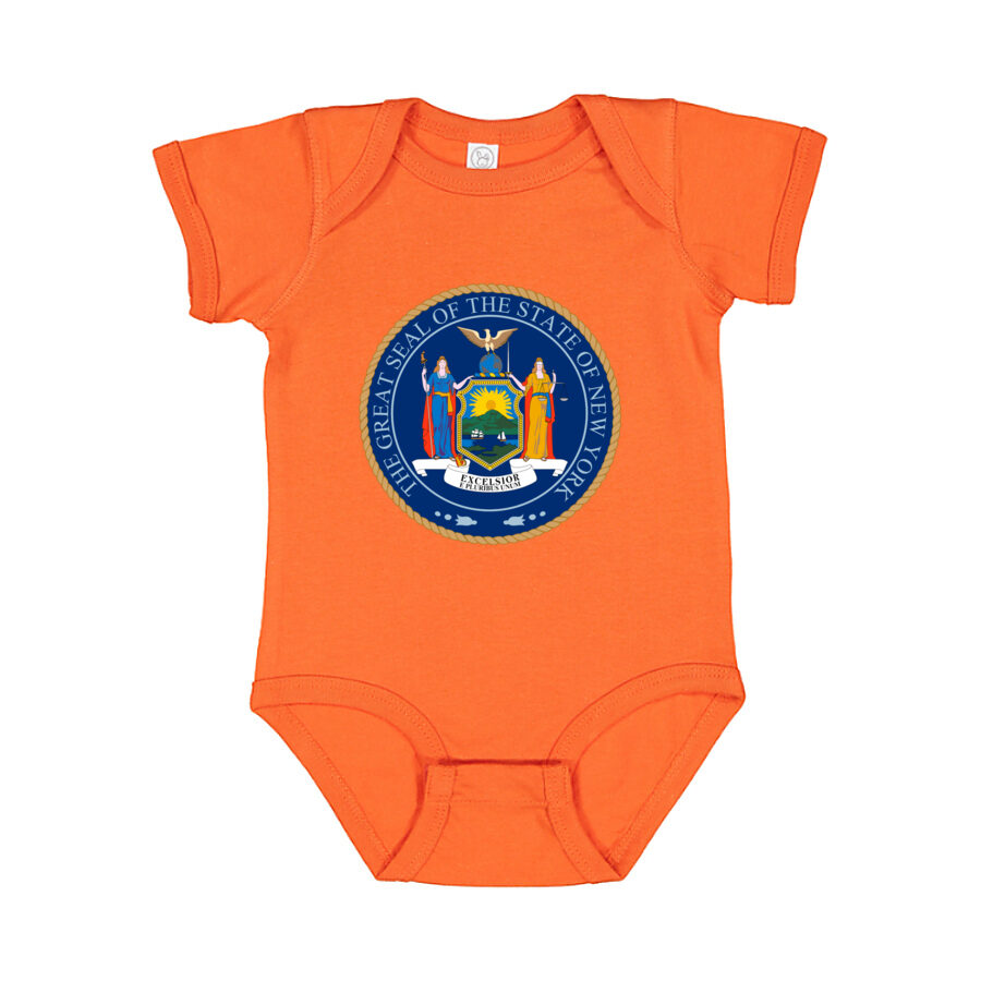 New York Baby Romper Onesie - Orange