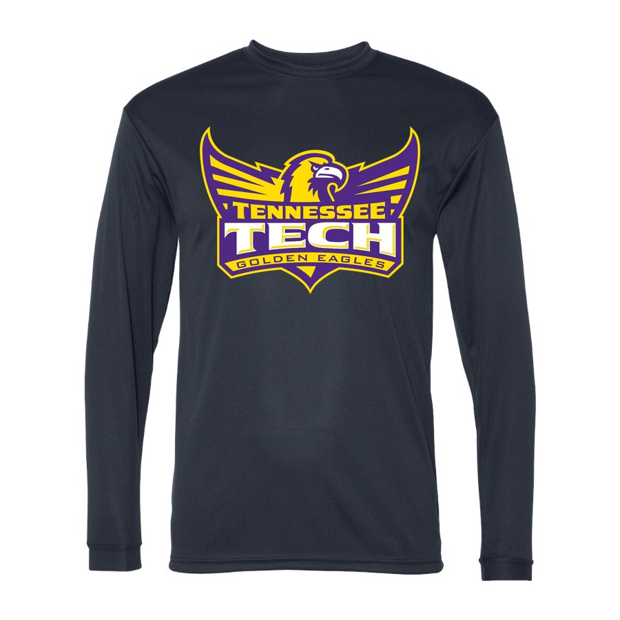 Men's Tennessee Tech Golden Eagles Polyester Long Sleeve T-Shirt - Navy