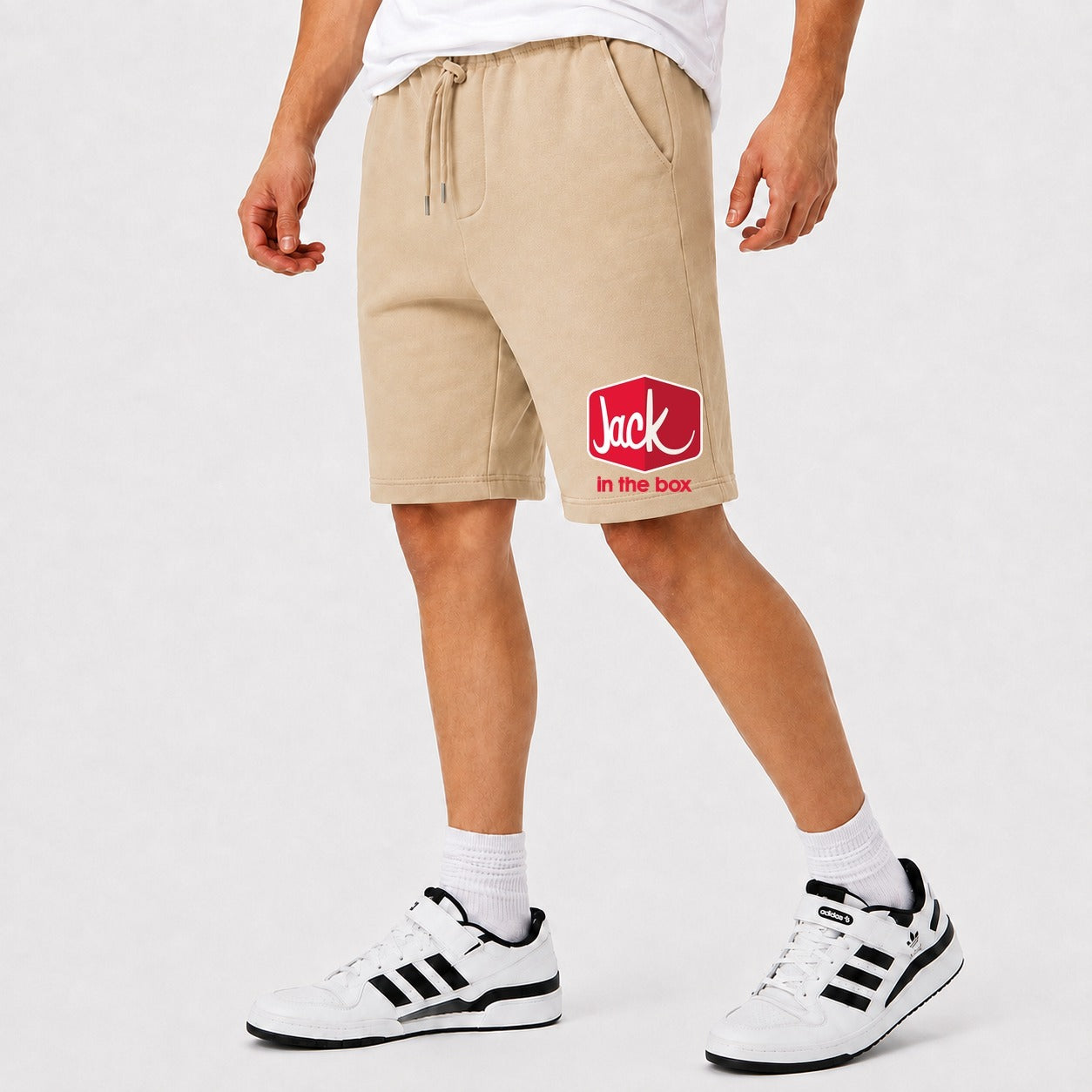 Men's Jack in the Box Cotton Shorts - Beige