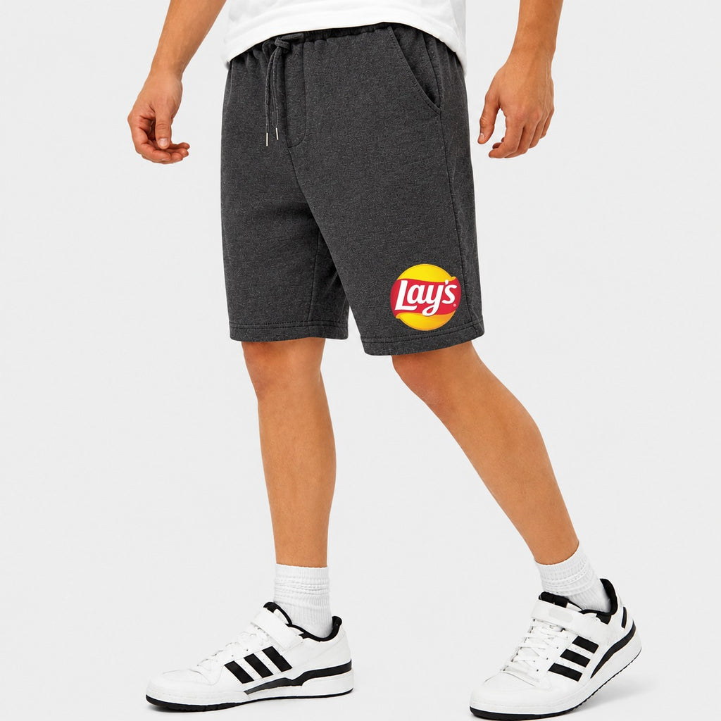 Men's Lay's Cotton Shorts - Charcoal