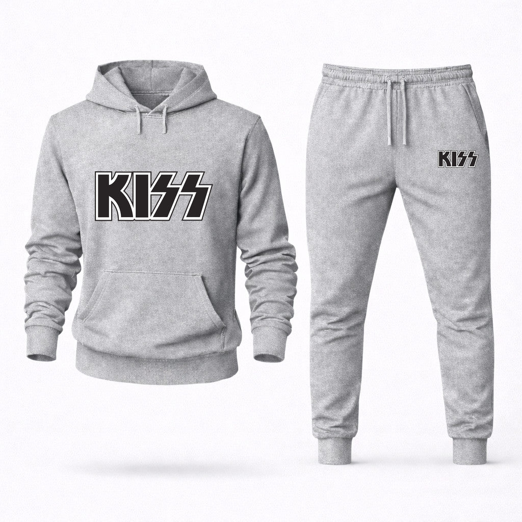 KISS Hoodie and Joggers Set - Grey