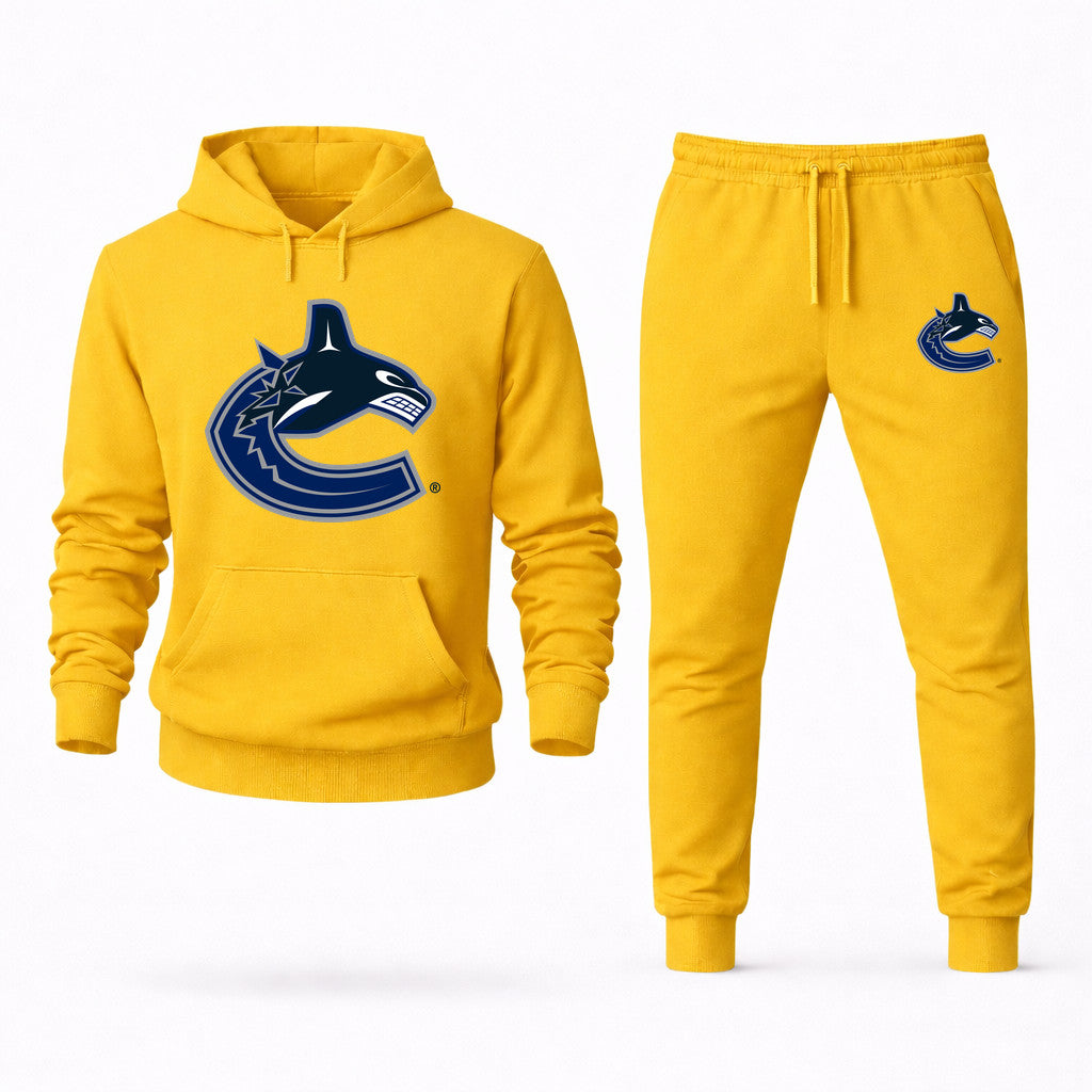 Vancouver Canucks Hoodie and Joggers Set - Yellow