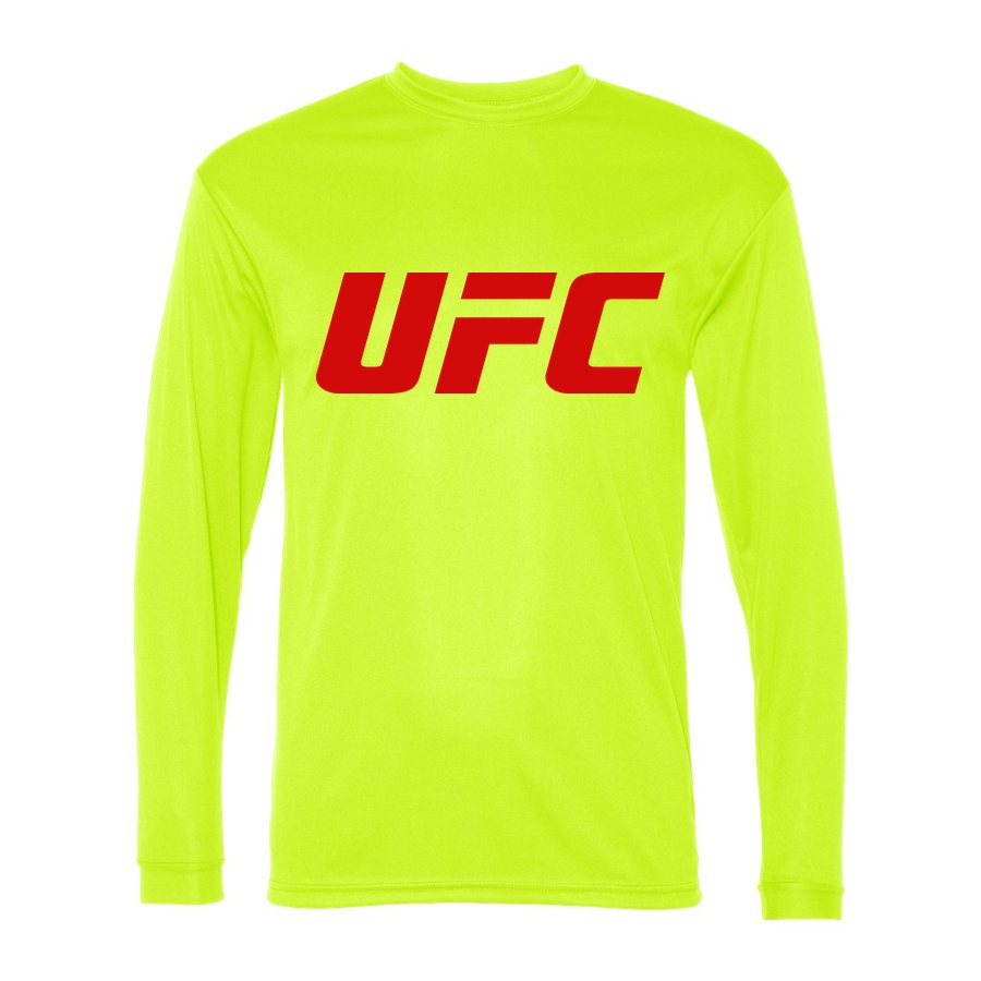 Men's UFC Polyester Long Sleeve T-Shirt - Safety Yellow