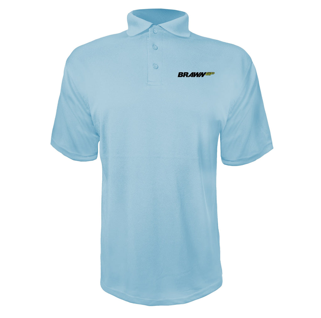 Brawn GP Sky Blue polyester polo