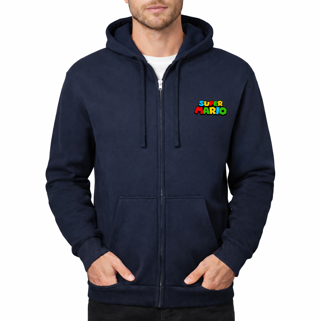 Super Mario Zipper Hoodie - Navy