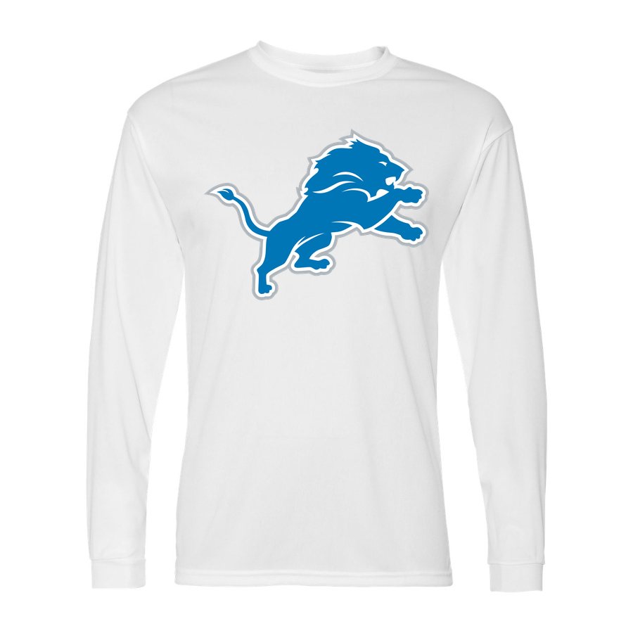 Men's Detroit Lions Polyester Long Sleeve T-Shirt - White