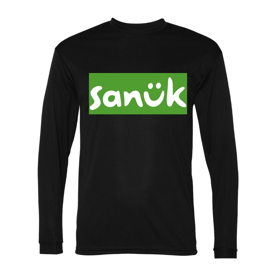 Men's Sanuk Polyester Long Sleeve T-Shirt - Black