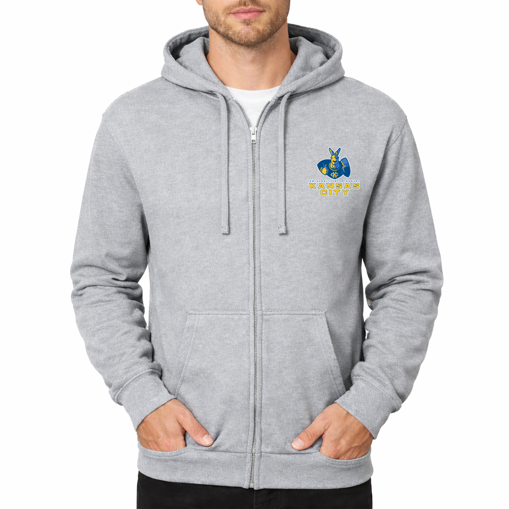 Men's UMKC Kangaroos Zipper Hoodie - Grey