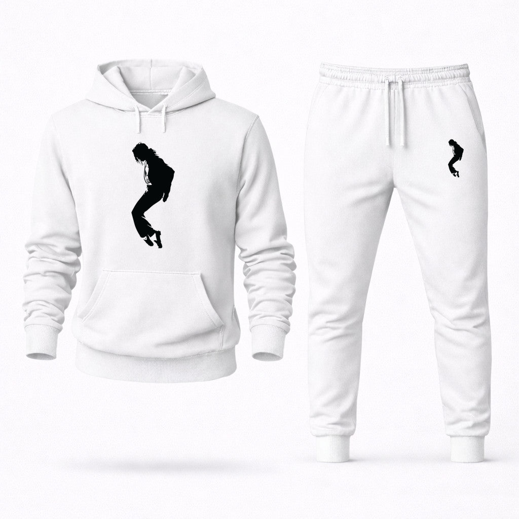 Michael Jackson Hoodie and Joggers Set - White