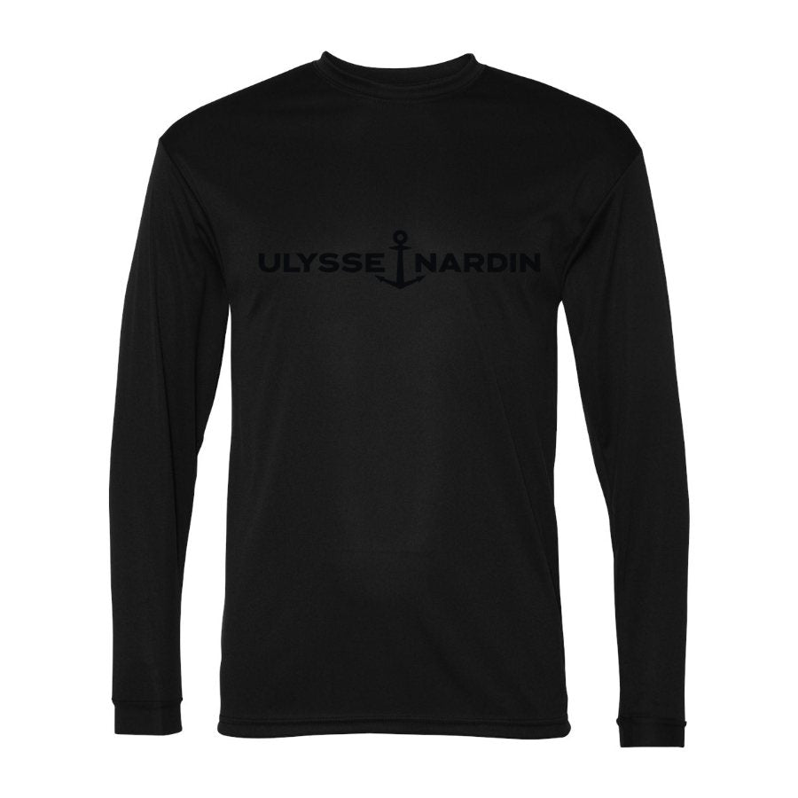 Men's Ulysse Nardin Polyester Long Sleeve T-Shirt - Black