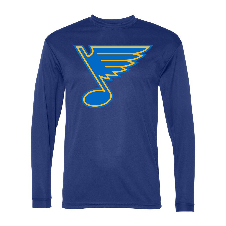 Men's St. Louis Blues Polyester Long Sleeve T-Shirt - Royal Blue