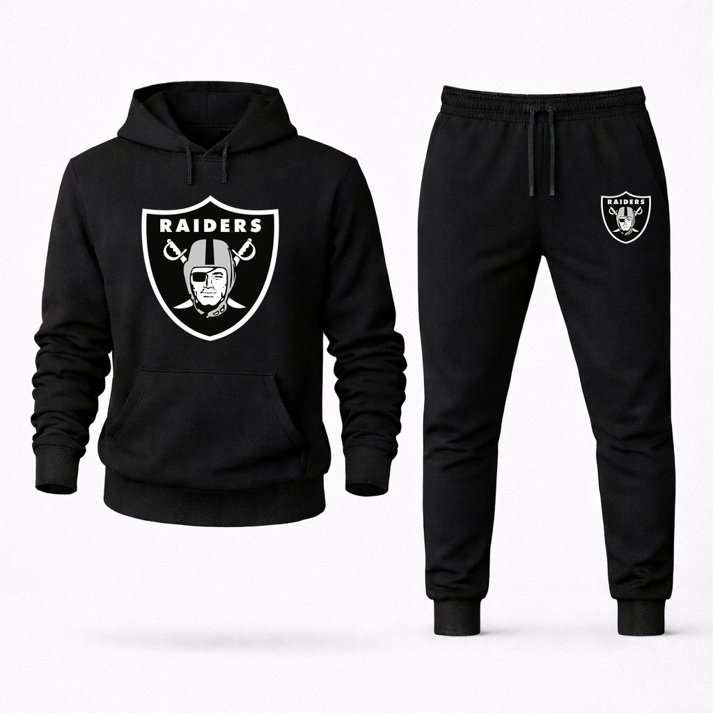 Las Vegas Raiders Hoodie and Joggers Set - Black