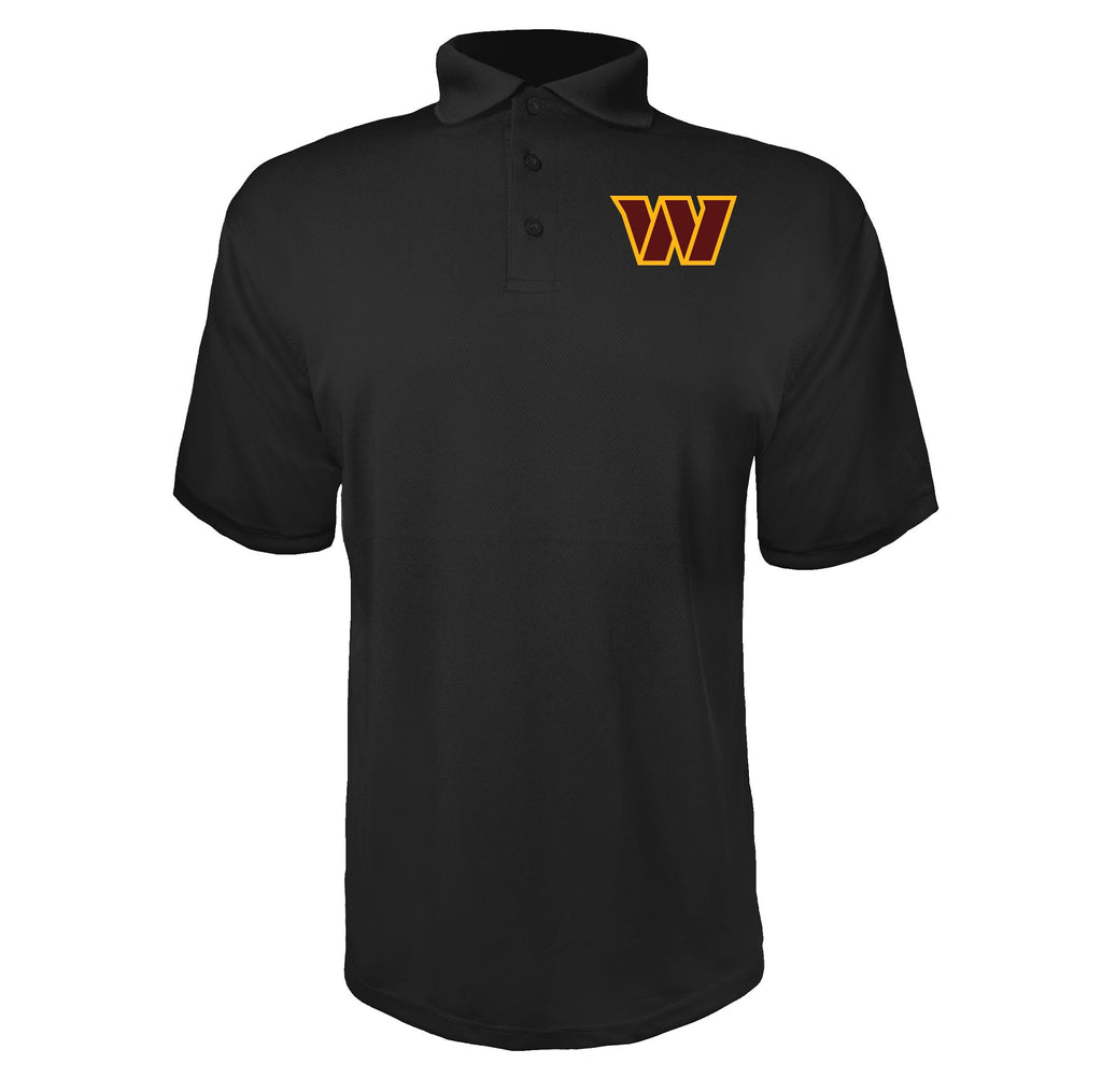 Washington Commanders Black polyester polo