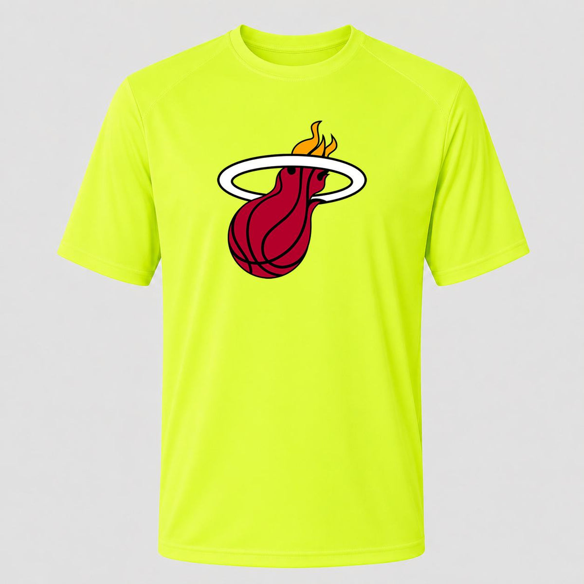 Men's Miami Heat Performance T-Shirt - Safety Green