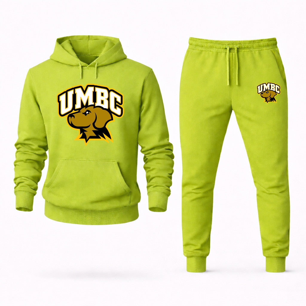 UMBC Retrievers Hoodie and Joggers Set - Lime Green