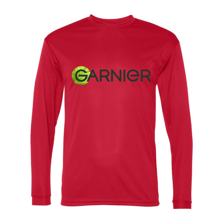 Men's Garnier Polyester Long Sleeve T-Shirt - Red