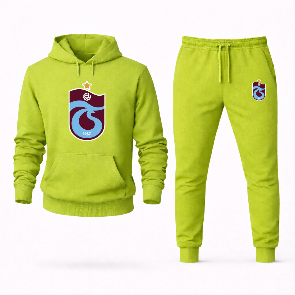 Trabzonspor Soccer Hoodie and Joggers Set - Lime Green