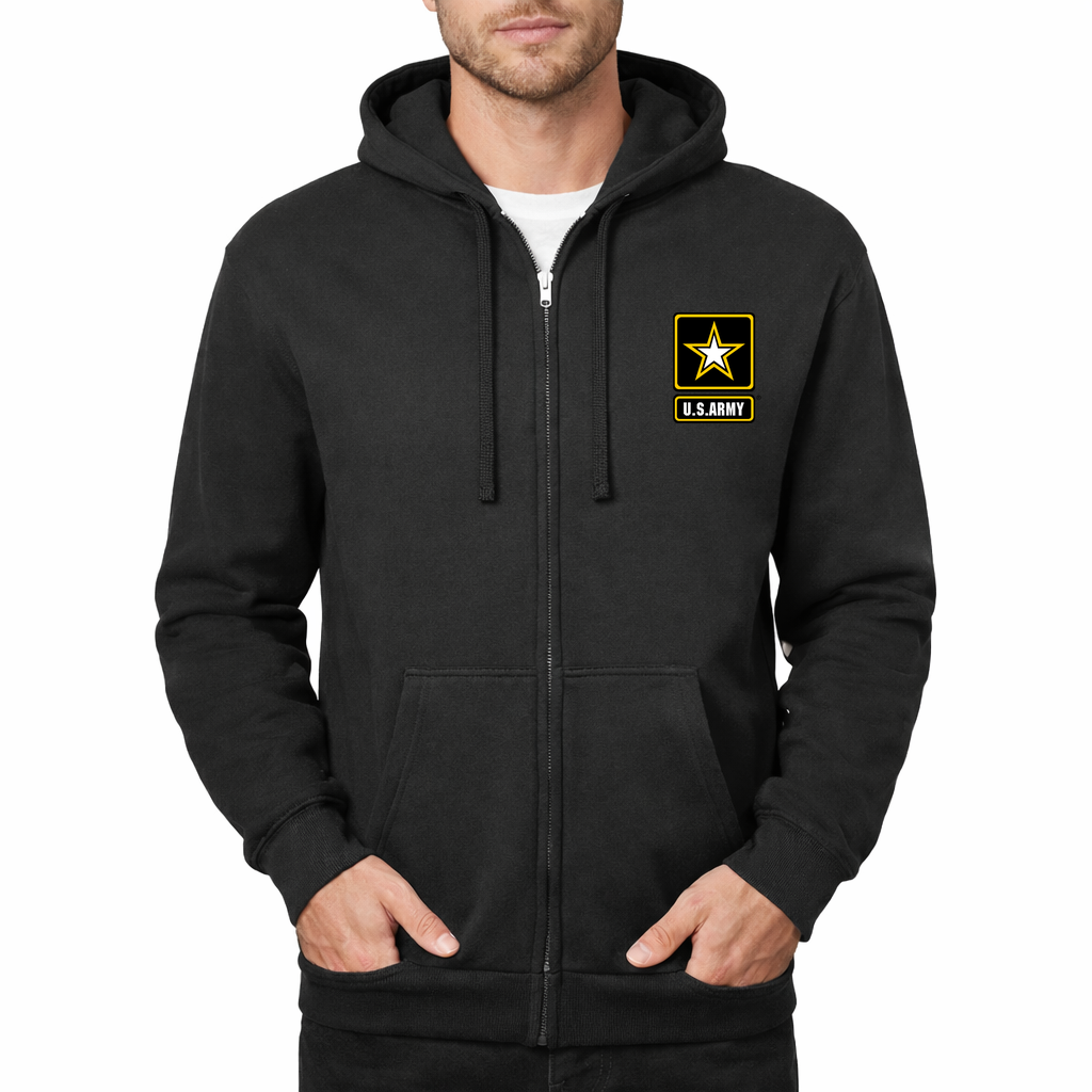 U.S. Army Zipper Hoodie - Black