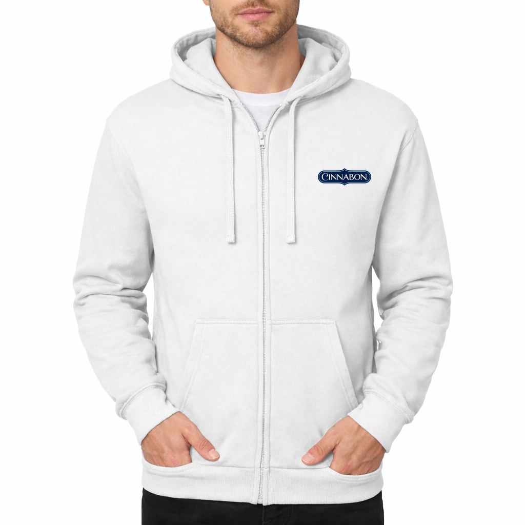 Cinnabon Zipper Hoodie - White