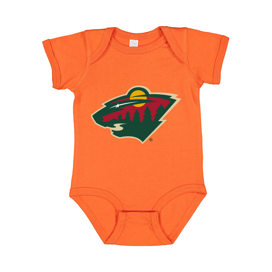 Minnesota Wild Baby Romper Onesie - Orange