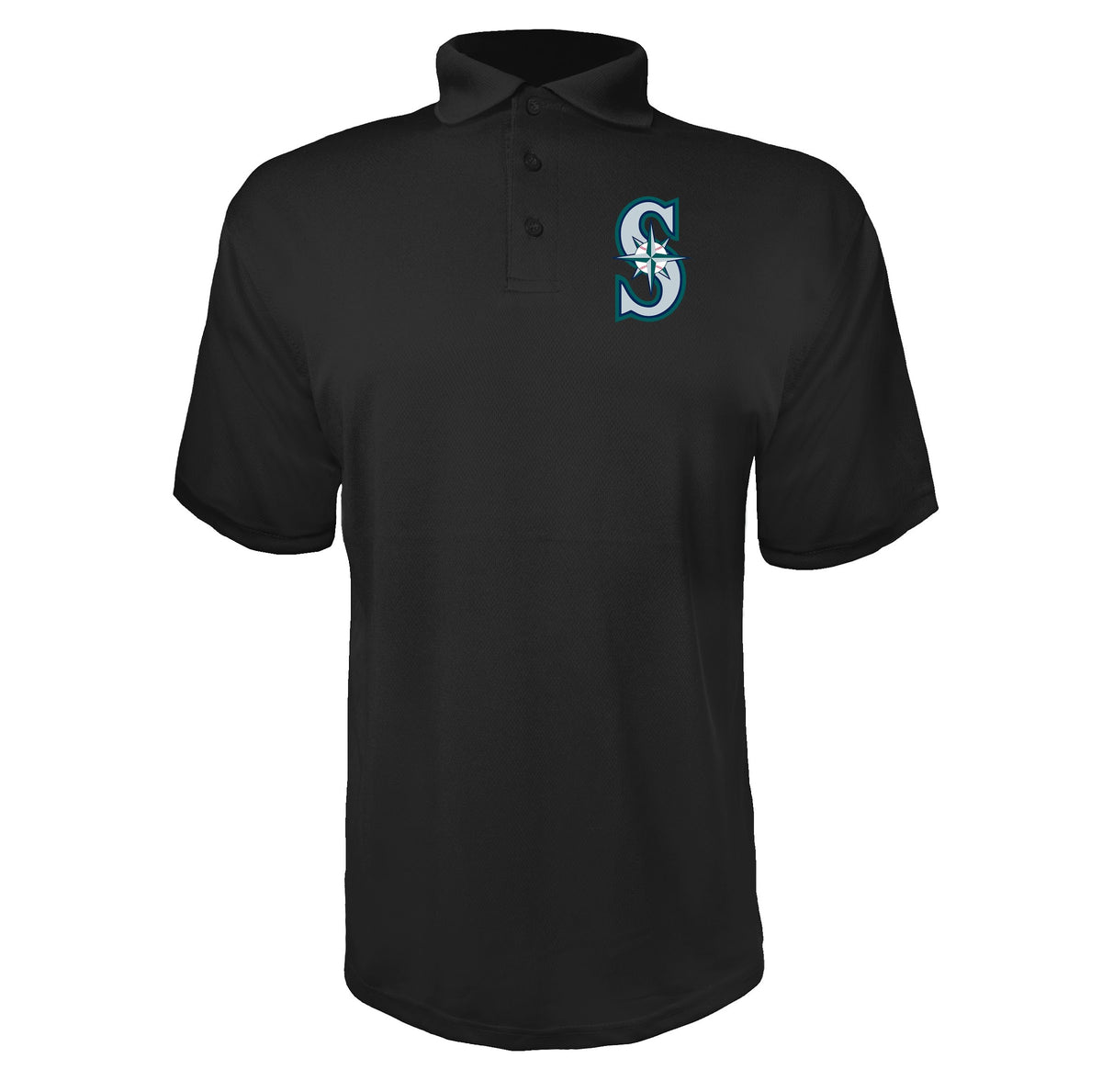Seattle Mariners Black polyester polo
